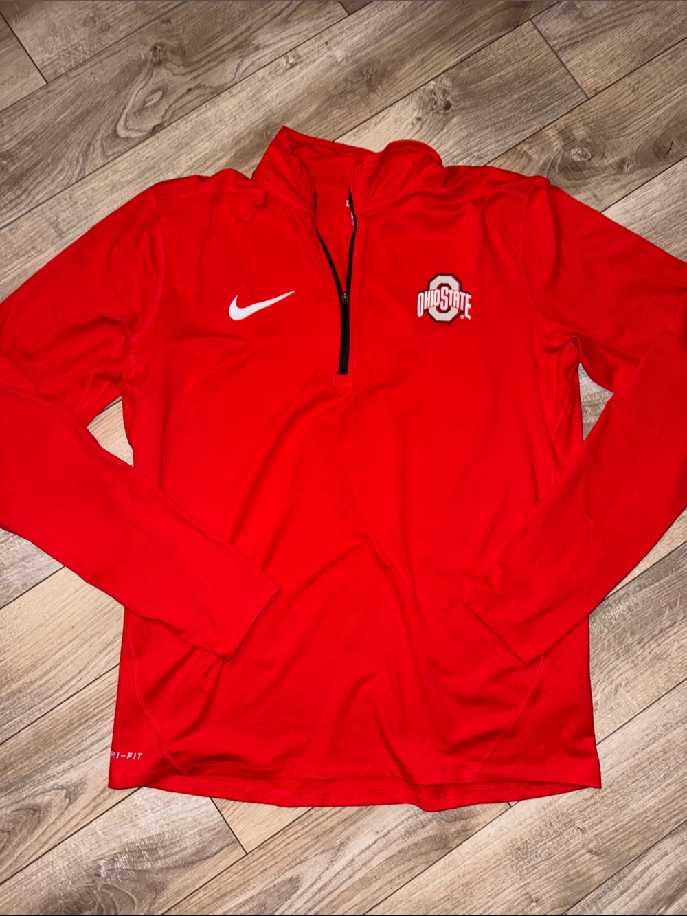 Nike Red Ohio State Half-Zip Pullover